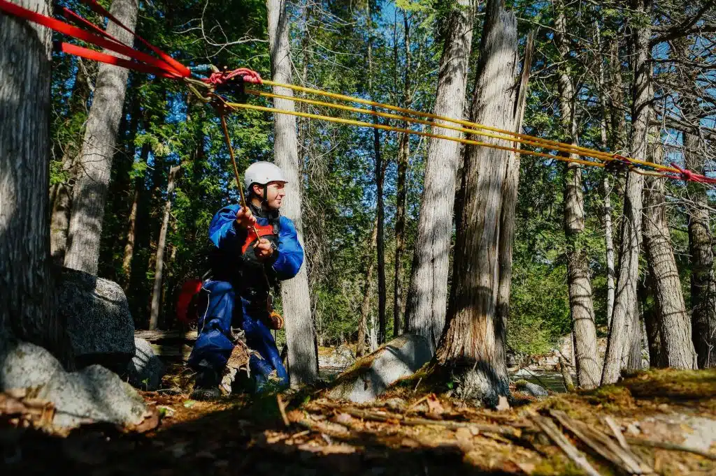 Mikaela using one of the best throw bags rope rescue