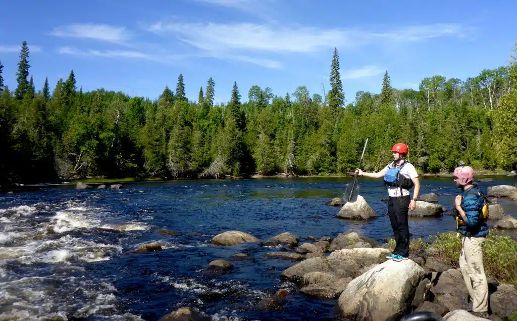 Scouting rapids on the Missinaibi River