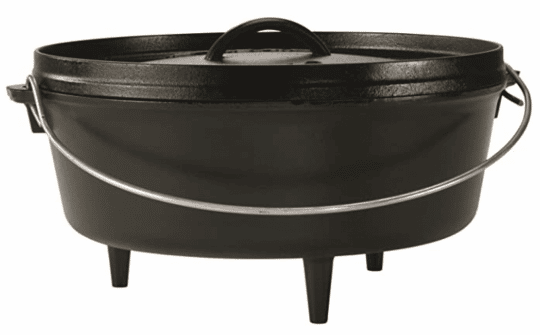Lodge Cast Iron Camp Dutch Oven, 6-Quart