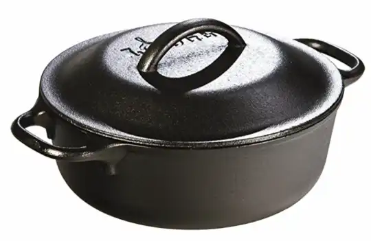 Campmaid 12 Pre-Seasoned 7 Quart Dutch Oven Without Legs