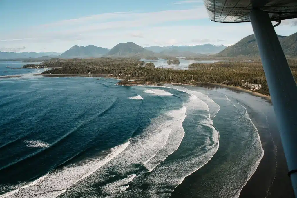 Tofino coastline, photographed from Tofino plane tour