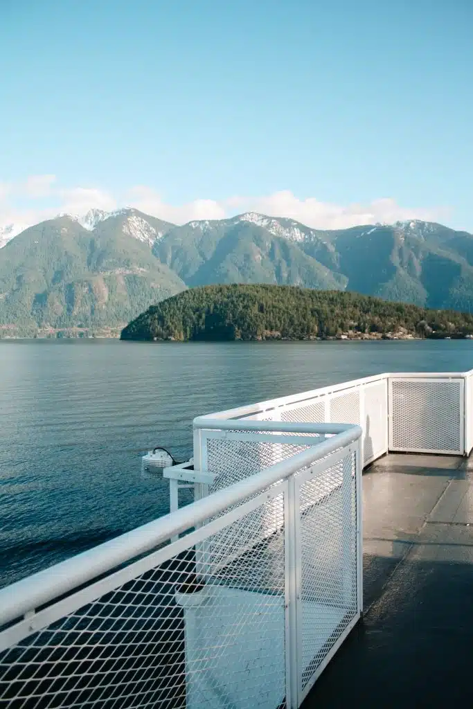 Ferry boat leaving Vancouver for Vancouver Island