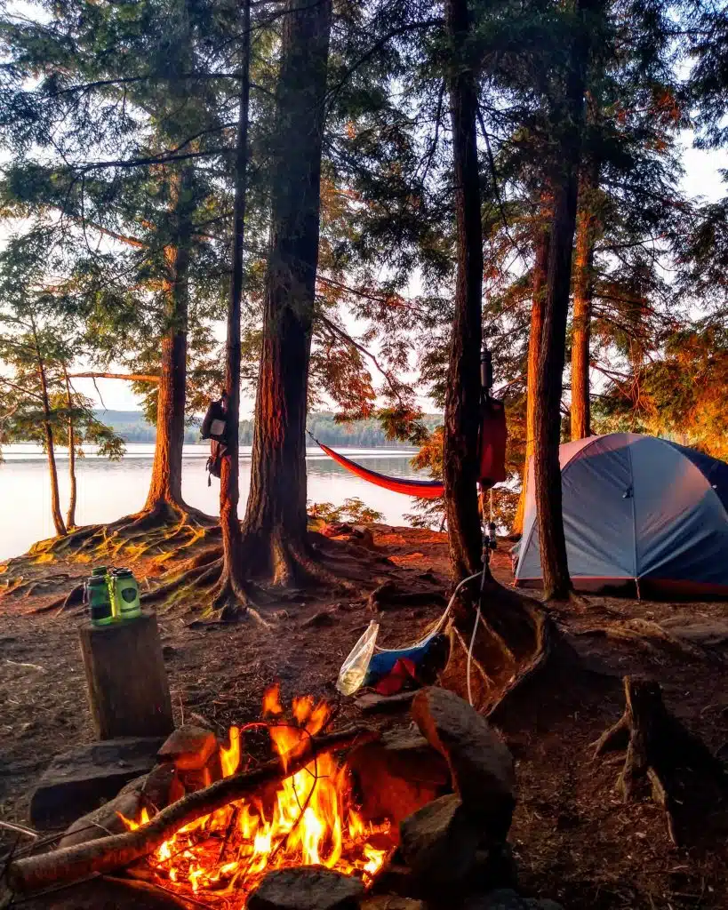 algonquin park 3 day canoe trip Camping near the canoeing point