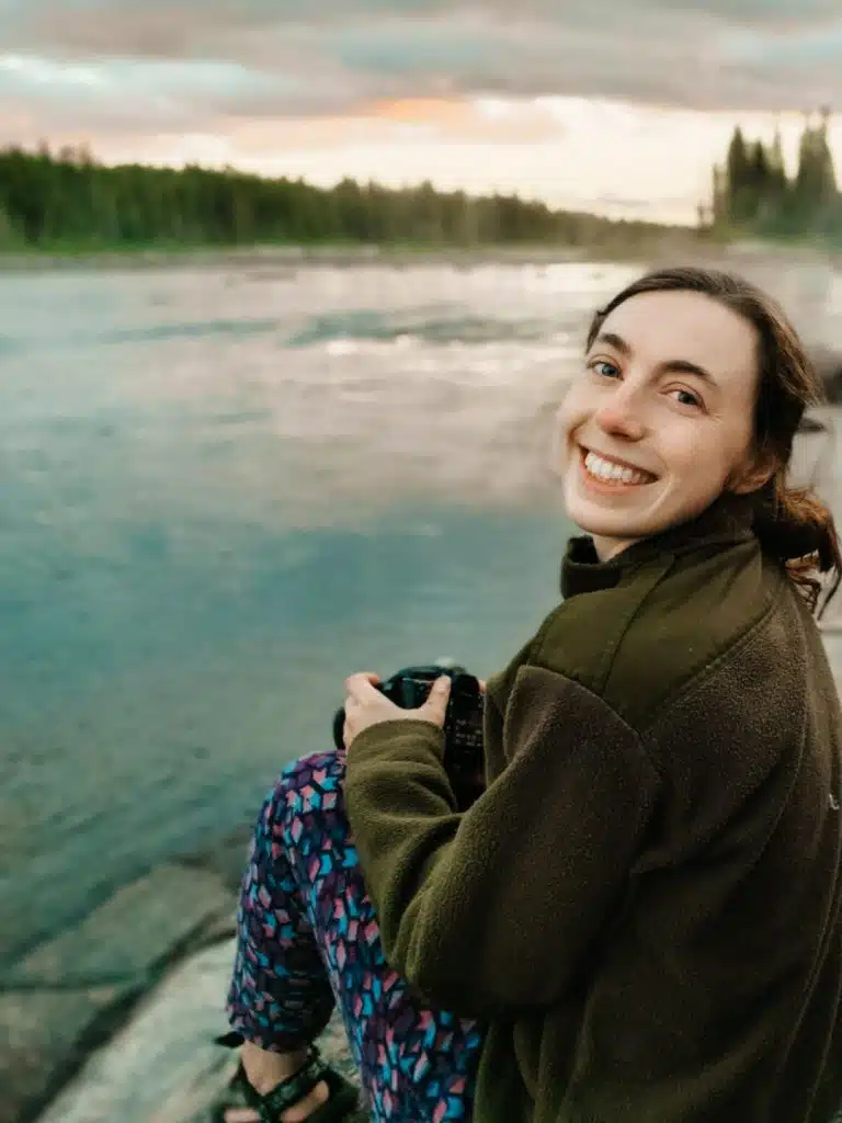 Mikaela posing for a picture at Missinaibi River
